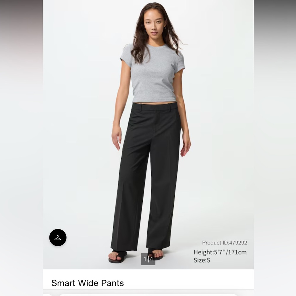 Uniqlo Black Smart Wide Pants